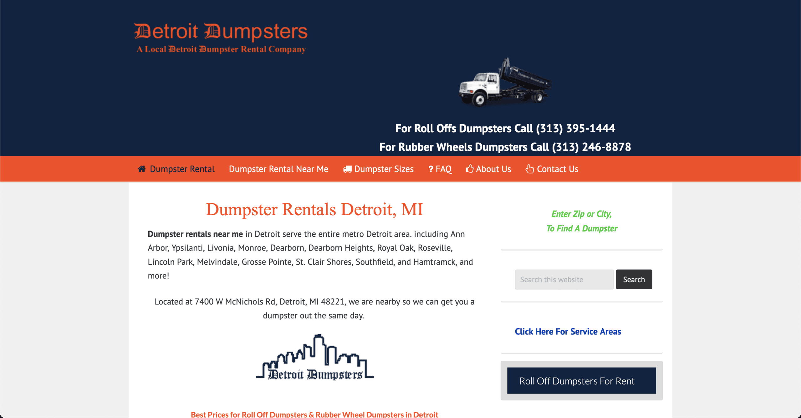 detroit dumpsters