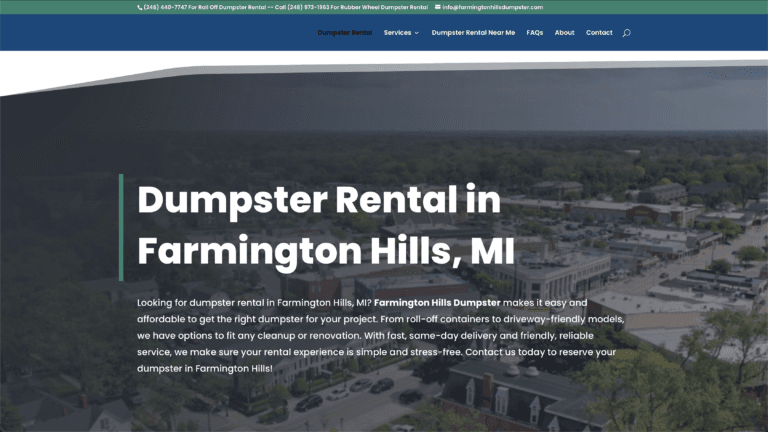 farmington hills dumpster