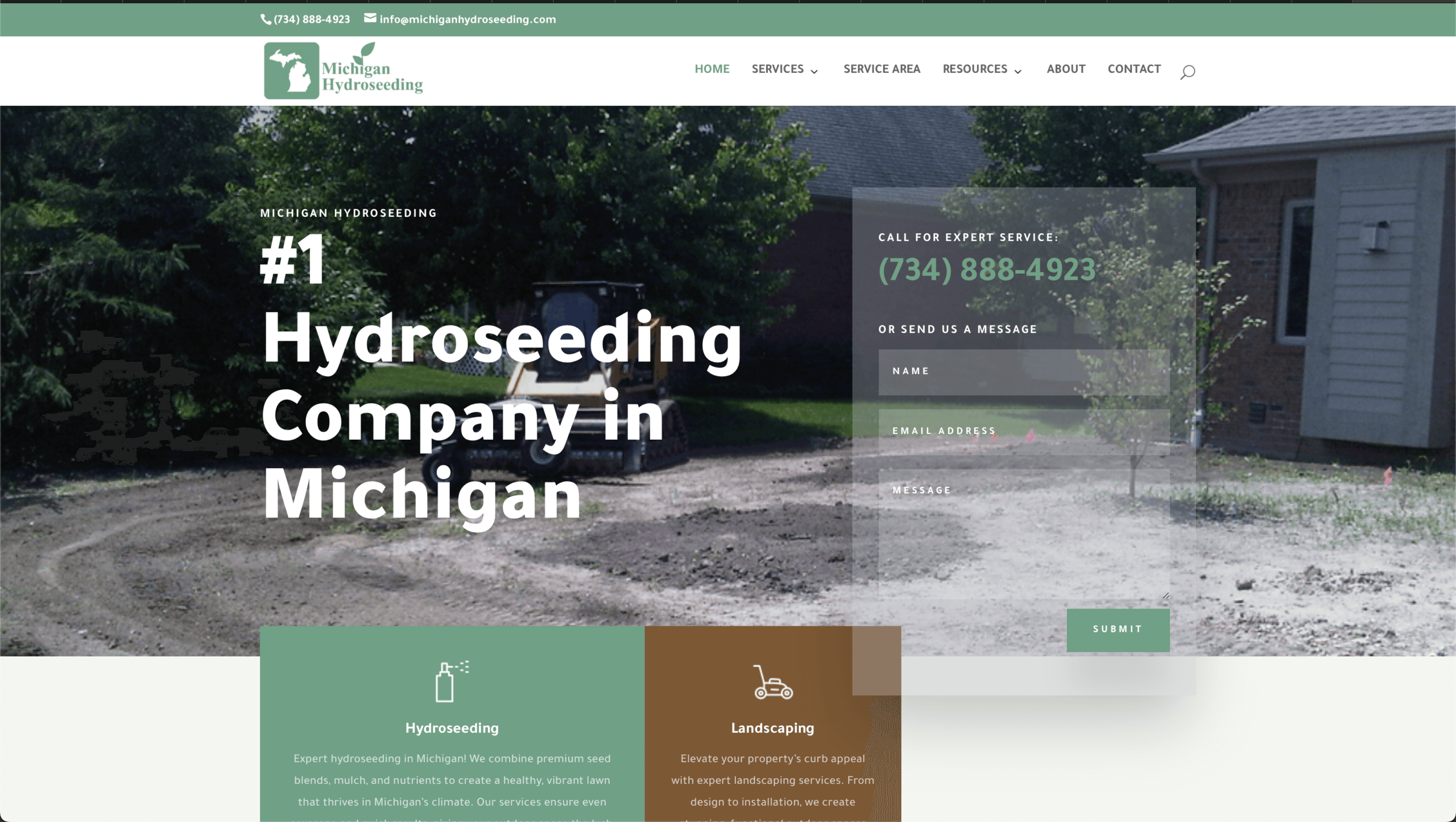 michigan hydroseeding